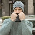 thumbnail image 3 of 2Pcs/Set Men Winter Knitted Outdoor Soft Plush Lining Beanie Hat Cap + Scarf Neck Warmer Set, 3 of 4