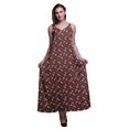 thumbnail image 1 of Bimba Robe Longue pour Femmes en Rayonne à Imprimé Floral Chic Bohème d'Été Maxi de Plage - X-Grand, 1 of 5