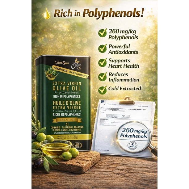 Golden Spoon Extra Virgin Olive Oil 3L – First Cold Press, High