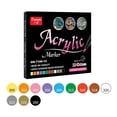 thumbnail image 1 of PEONAVET Marqueur 12 Couleurs 7100 Acrylique Souple à Base d'Eau, Graffiti Dessiné à la Main, Marqueur de Peinture à Main 10ml, 1 of 9