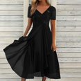 thumbnail image 2 of CHOK Robes en Dentelle pour Invitées de Mariage pour Femmes à Manches Mi-Longues Robe de Mère du Marié Robe de Mère de la Mariée Élégante Robe de Soirée Formelle en Mousseline Verte G, 2 of 6