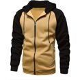 thumbnail image 1 of ORUYROP Fashion Mens Hoodies Casual Full-Zip Patchwork Fleece Jacket Athletic Contrast Color Pullover, 1 of 3
