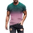 thumbnail image 2 of Hot6sl Économies d'Été Liquidation Blouses & Chemises à Manches Courtes Col Rond, Nouveau T-shirt Décontracté Mode Homme Imprimé Sport Manches Courtes Blouses Col Rond Chemises, Blouse Hommerose, S, 2 of 6