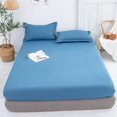 thumbnail image 4 of Drap-housse Couleur Unie Draps Lit Simple Double Grand Housse Taille Lit M9J6, 4 of 9
