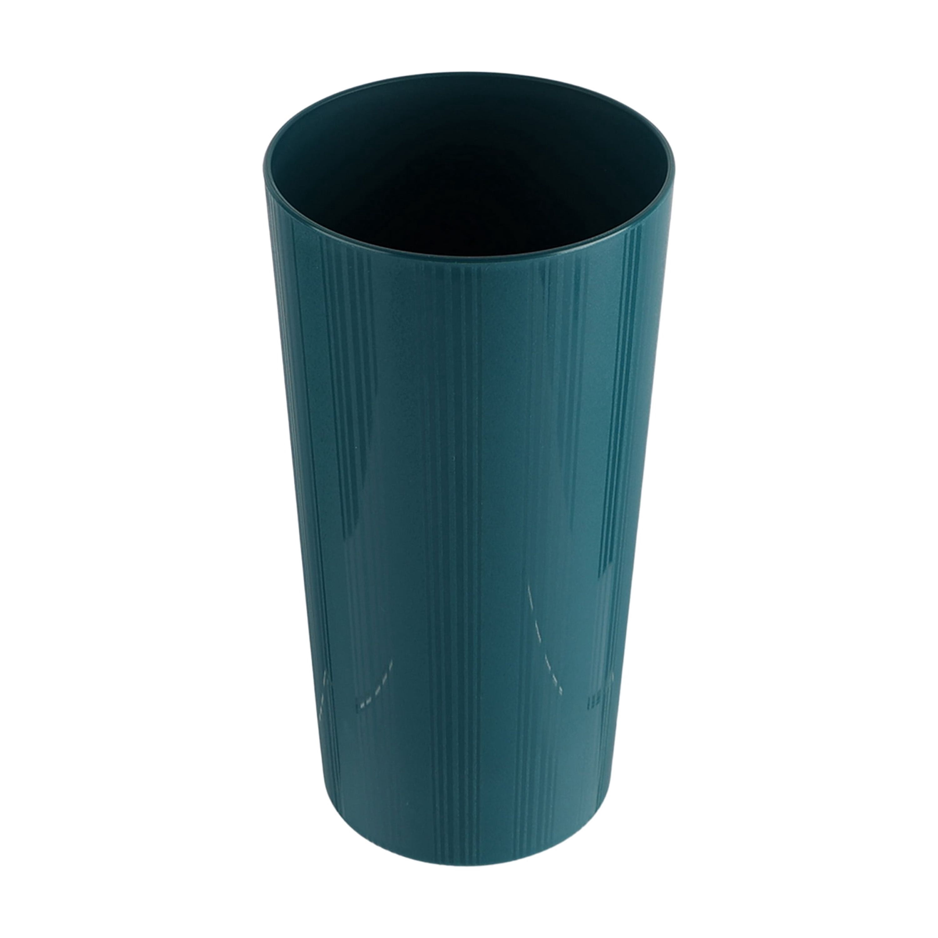 Gobelet rond en plastique vert Mainstays, avec motif à rayures gravées, 769 ml.