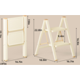 thumbnail image 2 of 2 Step Ladder, Non-Slip Lightweight Folding Step Stool for Adults and , for Kitchen, Cupboard and Library, 300lbs (Cream Calato), 2 of 10