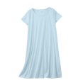 thumbnail image 1 of Yuyuzo Chemises de Nuit pour Femmes à Manches Courtes, Robes de Détente et de Sommeil, Amples, Basiques, Unies, Col Ras du Cou, T-Shirts Confortables, Nuisette, 1 of 6