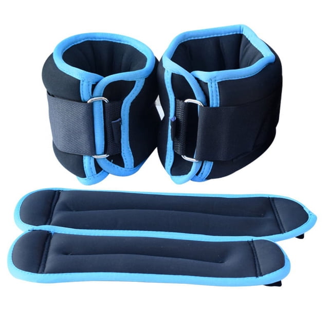 Poids Portants Sac de Sable pour Cheville Poids pour Jambes 1 Paire Poids pour Cheville Entraînement de Force Poids Portants Sac de Sable pour Poignet Ajustable Course Marche Bleu Noir 4,4 Lb