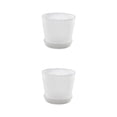 thumbnail image 3 of kurtrusly Modern Decorative Flower Pots Easy To Maintain Various Colors And Sizes transparent S pot+S tray 2Set, 3 of 6