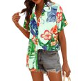 thumbnail image 3 of Innerwin Chemises à Manches Courtes Blouse pour Femmes Col à Revers Élégant Tops Figure 5 L, 3 of 7