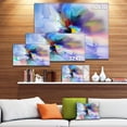 thumbnail image 4 of Designart Fleur bleue créative abstraite Art mural sur toile, 4 of 4