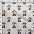 thumbnail image 3 of oneOone Silk Tabby Fabric Leaves|Bird & Floral Block Printed Craft Fabric BTY 42 Inch Wide, 3 of 4