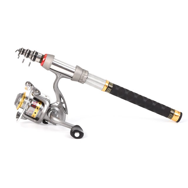 Lixada Canne à Pêche Télescopique et Combo Moulinet Kit Complet Spinning