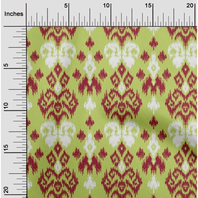 oneOone Polyester Lycra Fabric Paisley Ikat Print Fabric BTY 56 Inch Wide