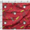 thumbnail image 2 of Soimoi Musical Instruments Printed, Poly Canvas Fabric, Decor Sewing Fabric by The Yard 56 Inch Wide,Decorative Fabric for Curtains Tote Bags, Red, 2 of 5