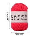thumbnail image 3 of Clearance Tyidzon Wool Yarn for Crocheting Soft Crochet Thread Yarn, Lightweight Wool Yarn for Crochet Hand Knitting Crocheting Crafting, 3 of 6
