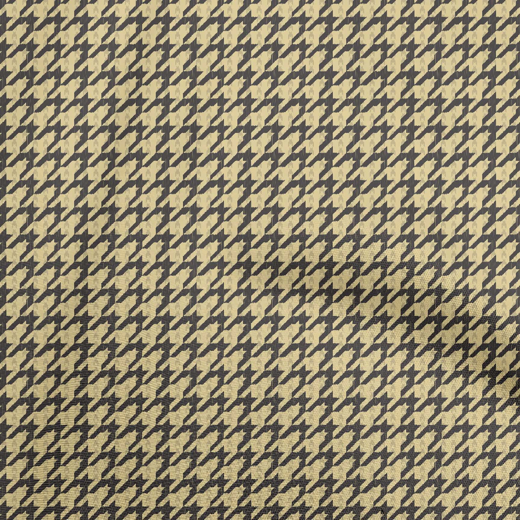 oneOone Cotton Jersey Dark Gray Fabric Houndstooth Sewing Craft Projects Fabric Prints By Yard 58 Inch Wide