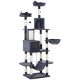 thumbnail image 1 of CoSoTower 81" Large Cat Tree w/ Scratching Posts, Condos, Beds, Hammocks, Jumping Platforms, Toy Balls, Rope Cat Toy, Dark Grey, 1 of 7