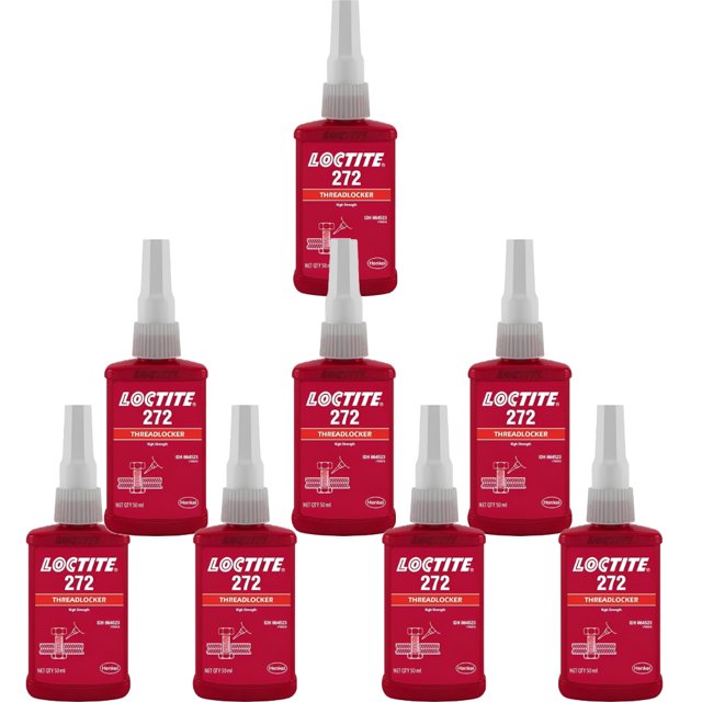 8x Loctite 272 Haute Résistance Bouchon-Fil Tout Métal 50 ml