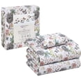 thumbnail image 1 of RUVANTI Draps 100 % Coton – Parure de Lit en Percale pour Lit Simple, Motif Floral Rafraîchissant et Respirant, Résistants et d'Une Douceur et d'Un Confort Exceptionnels, Bonnet de 40 cm, Ensemble 3 Pcs, Motif Pissenlit., 1 of 8