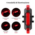 thumbnail image 4 of Baohd Rechargeable Bike Tail Light Cycling Reminding Rear Lamp Waterproof Taillight Wide Range Cycling Illumination Gear Red 1Set, 4 of 6