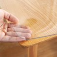 thumbnail image 3 of ORUYROP Custom 2mm Thick 64 x 28 Inch Clear Table Cover Protector, Desk Cover Plastic Table Protector Clear Table Pad Tablecloth Protector, Clear Desk Pad Mat for Coffee Table, Writing Desk, 3 of 7