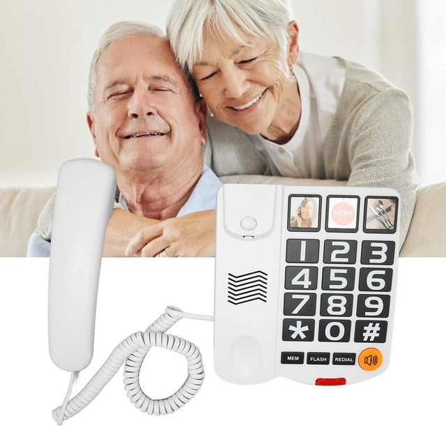EASTIN Big Button Phone For Seniors Multifunction One Touch Dialling Free Corded Landline Telephone With Speaker For Hearing Impaired