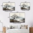 thumbnail image 4 of Designart Large Tree White Framed Wall Art, Grey Minimalism Tree Ink euphony , Trees framed wall art decor, Grey Traditional White Framed Wall Art, 44x34 inches White Color Frame, 4 of 5