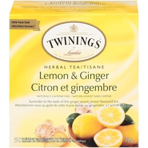Twinings Lemon & Ginger Herbal Tea 50s