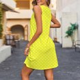thumbnail image 4 of Ovzne Robes Grande Taille pour Femmes aux Formes Robe d'Été pour Femmes Mode à Pois Imprimé Poche Sans Manches Robe à Col en V Robe de Printemps Imprimée Liquidation, 4 of 6