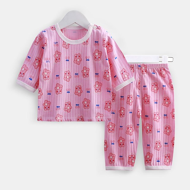 Little Boy Pajamas Set Cartoon Crewneck Top Trousers Spring Fall Pajamas Toddler Pajamas 6T