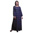 thumbnail image 1 of Bimba Robe Maxi à Manches Longues pour Femmes en Georgette Mousse Cheddar à Imprimé Floral avec Taille Élastique - X-Grand, 1 of 5
