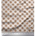 thumbnail image 1 of Soimoi Japan Crepe Satin Fabric Diagonal Check Print Sewing Fabric Yard 42 Inch Wide, 1 of 5