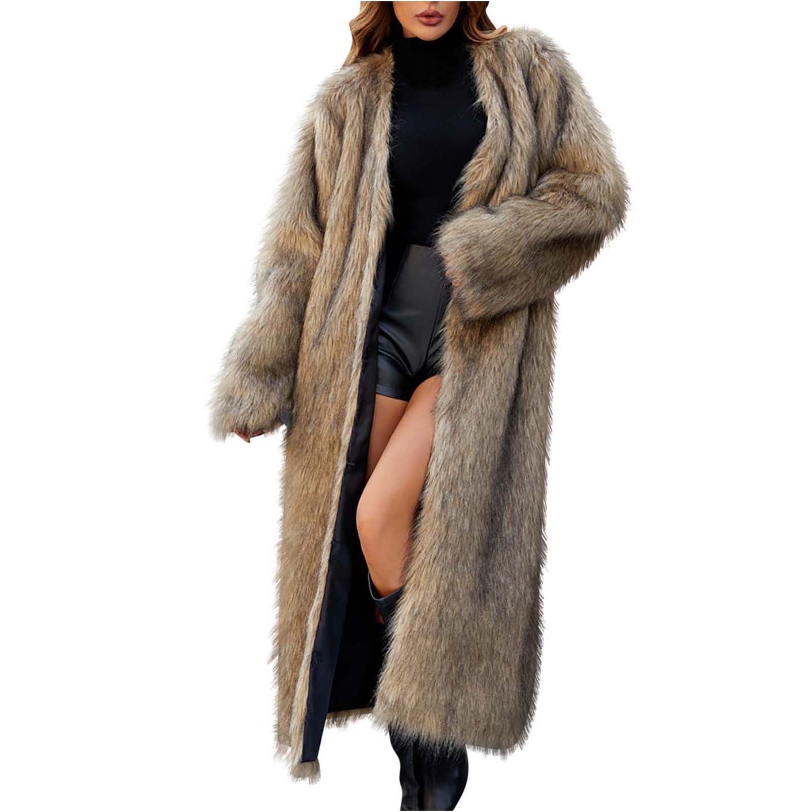 Weiqiqre Women's Fur & Faux Fur Jackets & Coats, Womens Ladies