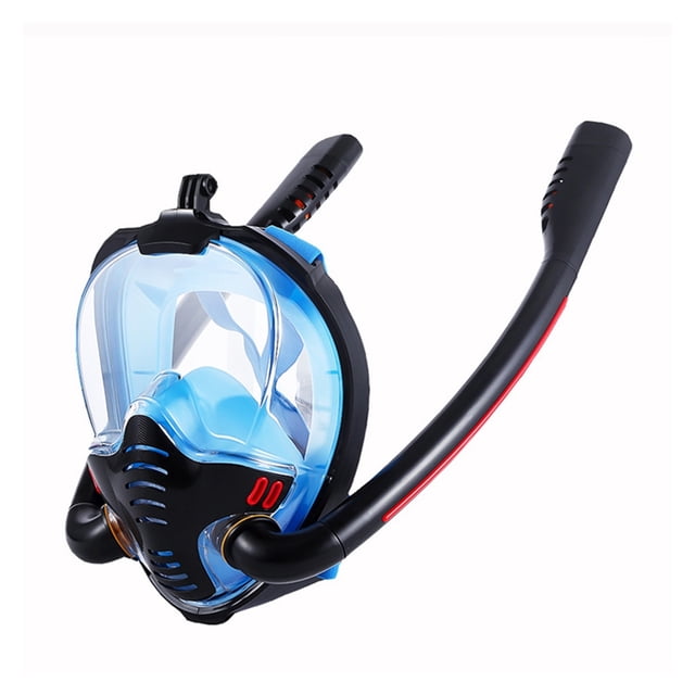 Masque de Snorkeling Adulte sous-Marin Anti-Buée Masque Intégral de Plongée Lunettes de Plongée Tuba Natation Équipement de Plongée, Portable et Léger
