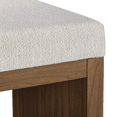 thumbnail image 3 of Bouclair Oatmeal Fabric and Wood Bench with Shoe Rack, 3 of 3