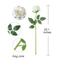 thumbnail image 3 of TETOU 5 Pcs Artificial Rose Flowers Silk Roses Real Touch Party Bridal Wedding Bouquet(White), 3 of 6