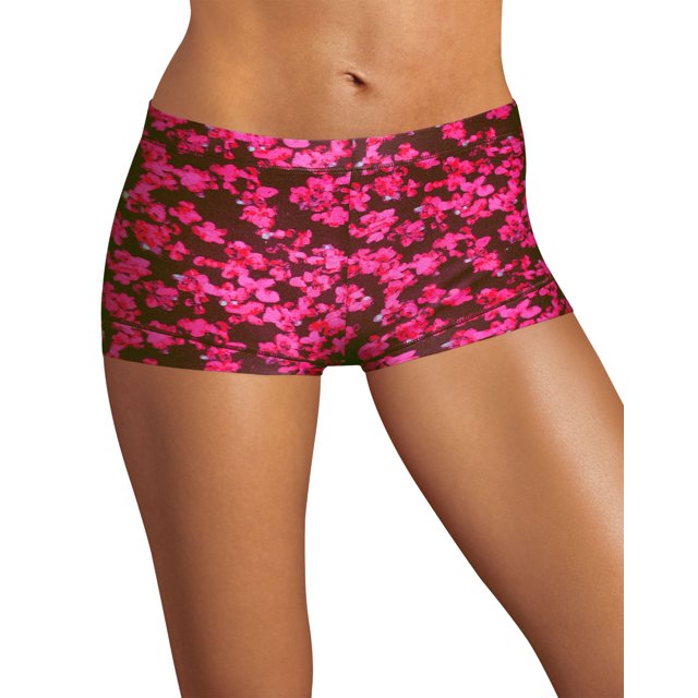 Maidenform Shorty en Coton pour Femmes, 9, Pétales Peints Pivoines