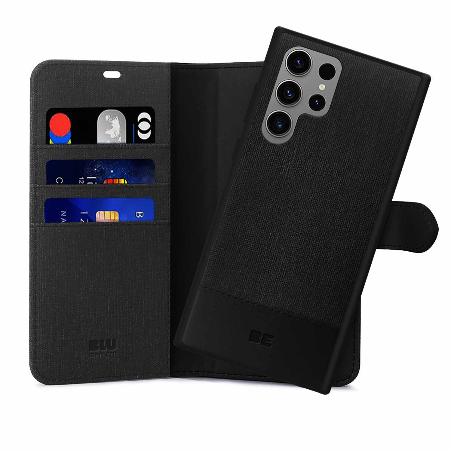 Blu Element Étui Folio 2 in 1 Noir pour Samsung Galaxy S25/Galaxy S24