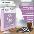 thumbnail image 4 of Davis Group Economy 3-Ring View Binders, 1" Round Rings, 225 Capacity, Lavender, Pack of 6, 4 of 4