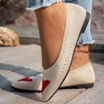 thumbnail image 4 of Mepaouo Ballerines pour Femmes à Bout Pointu en Tricot Chaussures de Robe Confort Classiques Souples à Petit Talon Compensé à Enfiler, 4 of 7