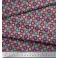 thumbnail image 2 of Soimoi Modal Satin Fabric Floral Mandala Print Fabric by The Yard 42 Inch Wide, 2 of 3