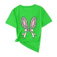 thumbnail image 1 of Plebaso T-Shirts Graphiques de Pâques pour Femmes à Manches Courtes, T-Shirts Imprimés pour Femmes, Décontractés, Amples, d'Extérieur, Hauts Basiques, 1 of 4