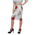 thumbnail image 2 of Moomaya Jupe Imprimée Longueur Genou pour Femmes Grande Taille Jupe en Poly Spandex, 2 of 6