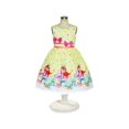 thumbnail image 2 of Robe Fille Jaune Décontractée Mermaid Double Nœud Papillon Fête 7-8 Ans, 2 of 8