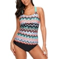thumbnail image 2 of Haut de Tankini à Dos Nageur pour Femmes à Imprimé Rayé Sans Bas, 2 of 5
