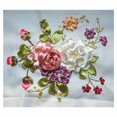 thumbnail image 3 of Handmade Ribbon Embroidery Flower Bouquet Painting Stamped Cross Stitch DIY 03, 3 of 7
