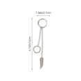 thumbnail image 4 of Dangle Drop Earrings 1 Set Silver Stainless Steel Oval Shape Comfortable For Women, 4 of 8