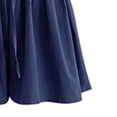 thumbnail image 3 of Diufon Chiffon Shorts for Women Elastic Waisted Ruffle Pleated Pants Solid Color Drawstring Shorts Pants, 3 of 4