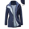 thumbnail image 2 of Imperméable Léger à Capuche Multicolore pour Femmes Camping Randonnée Cyclisme Manteau de Pluie, 2 of 2